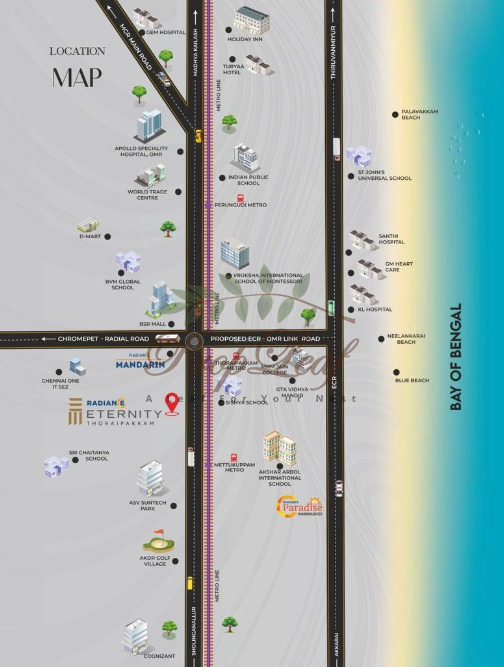 Radiance Eternity Location Map